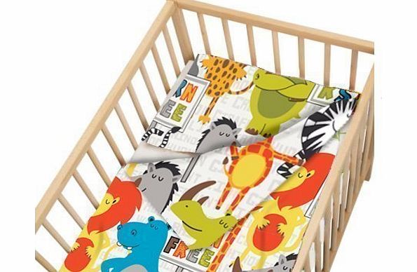 Ready Steady Bed Childrens Cot Size Born Free Print Duvet Cover Set. Size: 100cm x 120cm