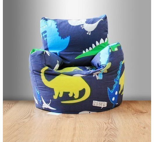 Ready Steady Bed Childrens Filled Bean Chair Dinosaurs In the Dark