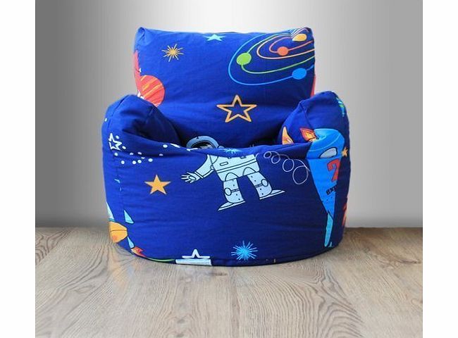 Ready Steady Bed Childrens Filled Bean Chair Space Boy