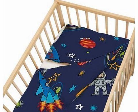 Ready Steady Bed Cot Size Duvet Cover Set Space Boy wih Pillowcase