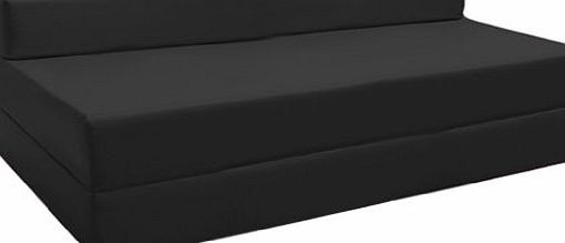 Ready Steady Bed Fold Out Water Resistant Z Bed Sofa in Black. Soft, Comfortable amp; Lightweight with a Removeable 