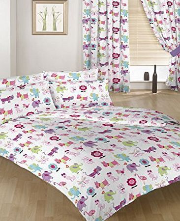 Ready Steady Bed Preorder for 14/12/2014 Delivery - Childrens Double Bed Size Cute Pets Print Duvet Cover Set. Size: 200cm x 200cm