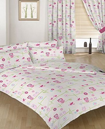 Ready Steady Bed Preorder for 14/12/2014 Delivery - Childrens Double Bed Size Owls Print Duvet Cover Set. Size: 200cm