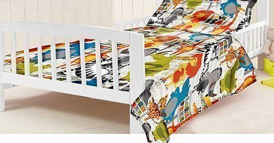 Ready Steady Bed Preorder for 14/12/2014 Delivery - Childrens Junior Cot Bed Size Born Free Print Duvet Cover Set. Size: 120cm x 150cm
