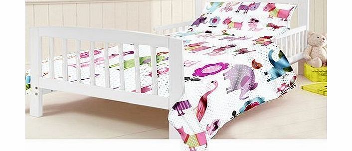 Ready Steady Bed Preorder for 14/12/2014 Delivery - Childrens Junior Cot Bed Size Cute Pets Print Duvet Cover Set. Size: 120cm x 150cm