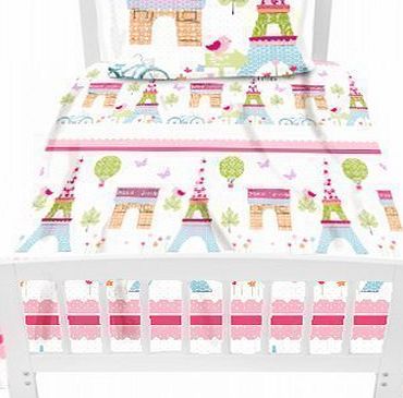 Ready Steady Bed Preorder for 14/12/2014 Delivery - Childrens Single Bed Size Paris Print Duvet Cover Set. Size: 135cm x 200cm