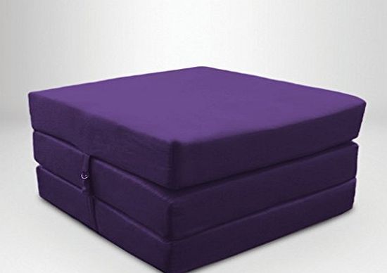 Ready Steady Bed Purple Water Resistant Fold Out Z Bed Cube Mattress with Fastening