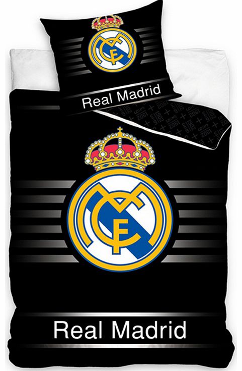 Real Madrid CF Black Single Duvet Cover and