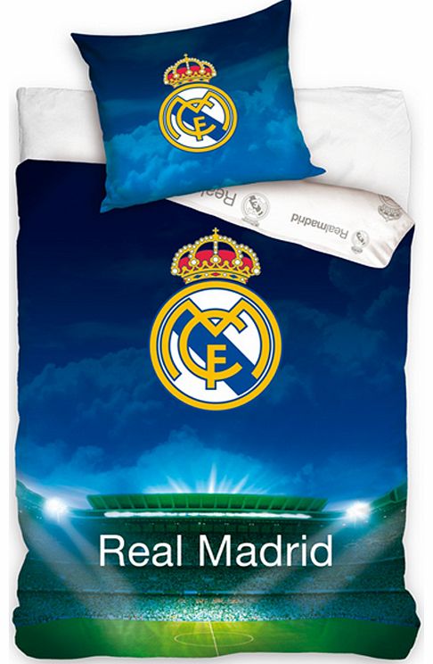 Real Madrid CF Blue Single Duvet Cover and