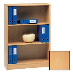 Maple Wood Veneer 80cm Low Wide Bookcase