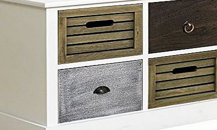 Rebecca srl Chest of drawers Cabinet Furniture Brown Grey 4 drawers Living Room (cod. 0-1486)
