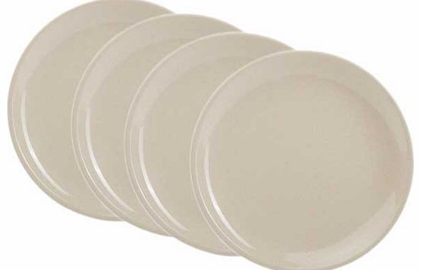 Set of 4 Bamboo Dinner Plates - Natural