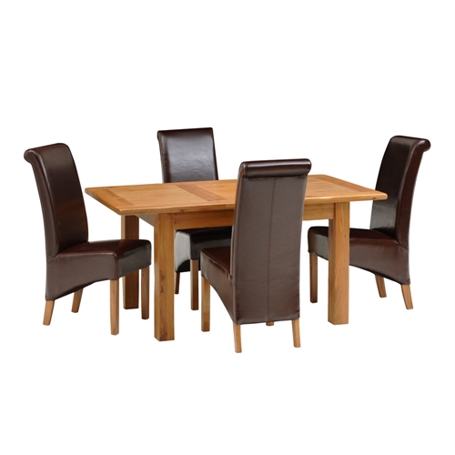 125cm Dining Table and 4 Chairs