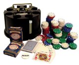 Re:creation Group Plc Wood Poker Rack With Professional Chips