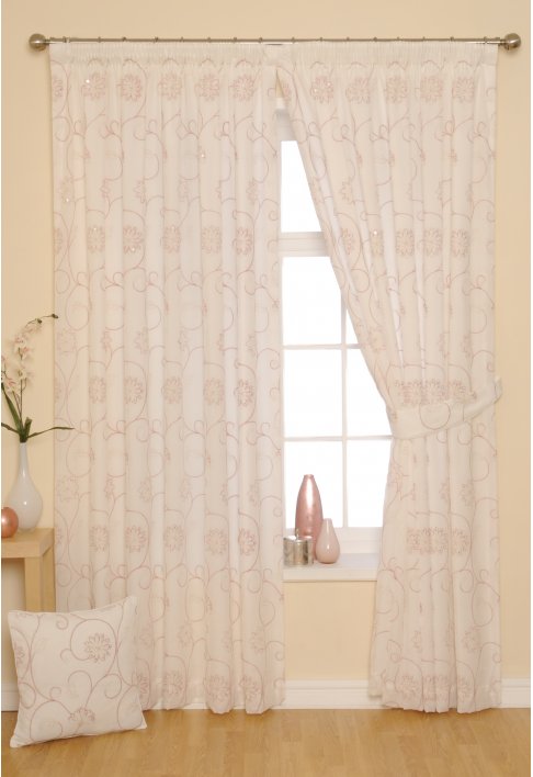 Renoir Pink Lined Curtains
