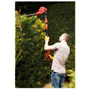 Red 500W Electric Long Reach Hedge Trimmer