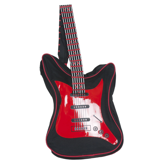 Red And Black Electric Guitar Backpack