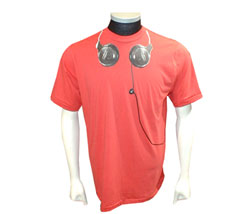 Red Dot Headphone neck print t-shirt