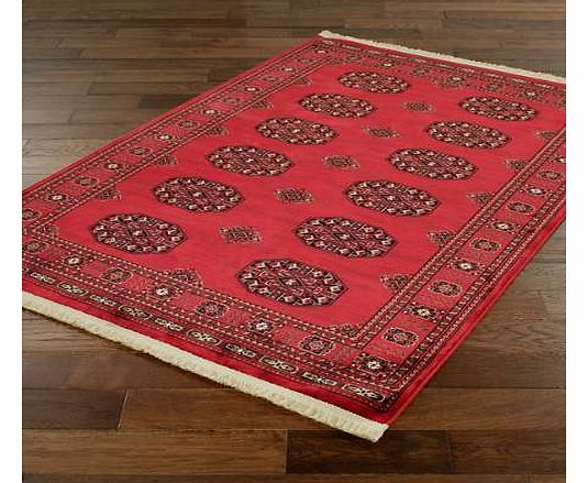 Red Faux Silk Rug