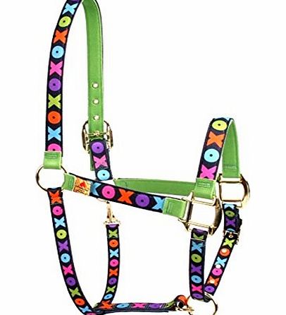 Red Haute Horse PJ Pet Products OXO Design Pattern High Fashion Premier Quality Horse Head Collar, Small