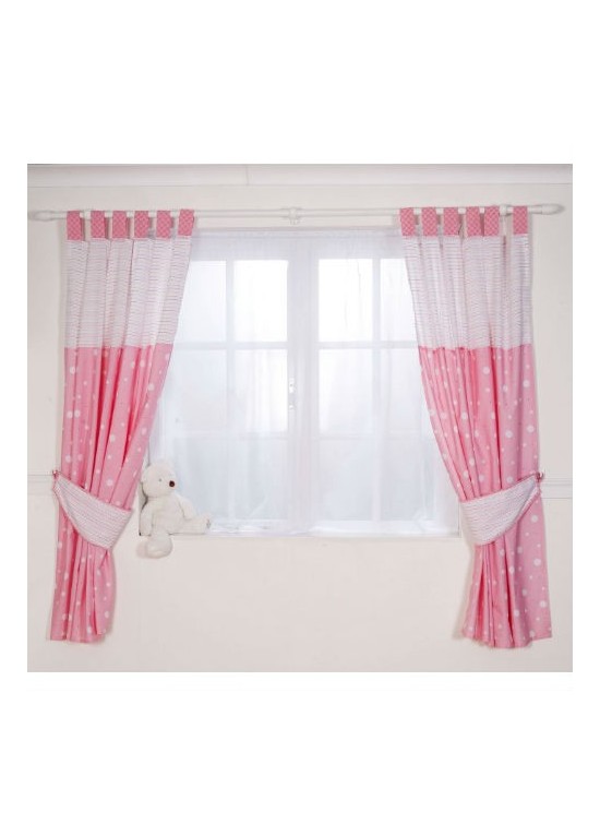 Tab Top Curtains-Hello Ernest Pink