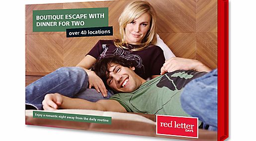 Red Letter Days Boutique Escape With Dinner For 2