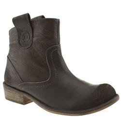 Female Reeba Leather Upper Ankle Boots in Brown