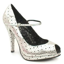 Red Or Dead Female Samba Stars Leather Upper Evening in Silver