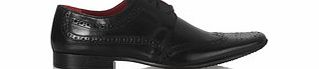 Red Tape Skelton black leather lace-up shoes