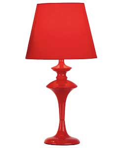 Red Toly Cotton Stacked 43cm Table Lamp