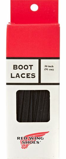 Mens Red Wing Flat Waxed Laces - Black