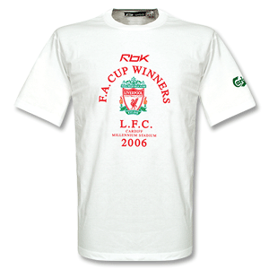 Reebok 2006 Liverpool FA Cup Winners Tee-White