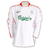 Liverpool Away Shirt 2005/06 - Long Sleeve Juniors - with Cisse 9 Printing.