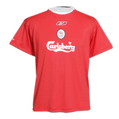 Liverpool Junior Play Dry T-Shirt - Red/White/Black.