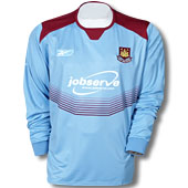 West Ham United Junior Long Sleeve Away Shirt - 2004 - 2005.