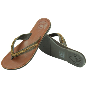 Ladies Reef Tropez Flip Flop. Brown