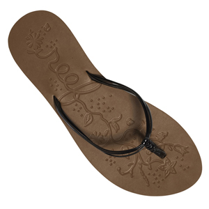 Ladies Reef Whispy Flip Flop. Black