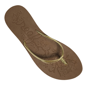 Ladies Reef Whispy Flip Flop. Gold