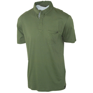 Mens Reef Extremily Pure Polo Top. Military Green