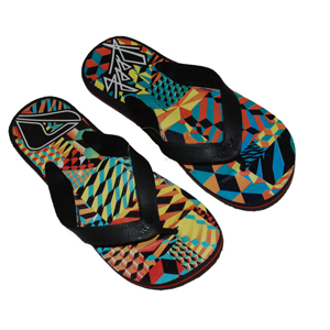 Reef Mens Mens Reef Fork Flip Flop. Black Multi