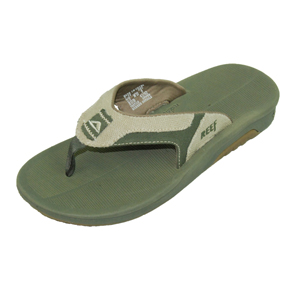 Reef Mens Mens Reef Greenwall Flip Flop. Green Tan