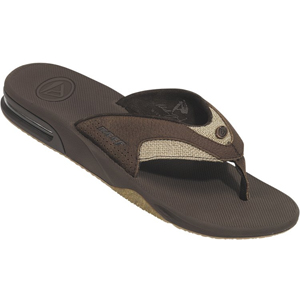 Reef Mens Reef Fanning Supreme Flip Flops. Brown Hemp