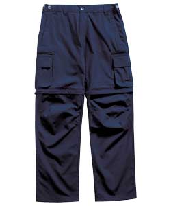 Mens Navy Ainsley Zip Off Trousers - Large