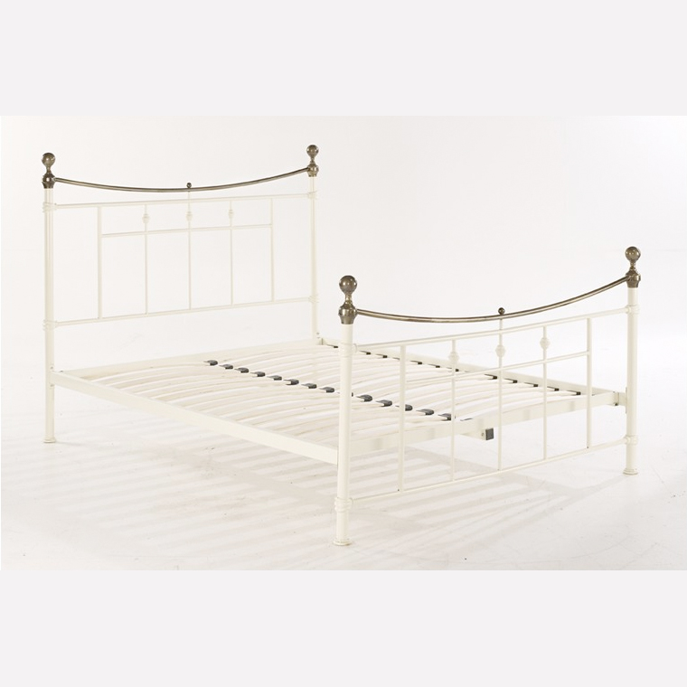 Double Antique White Bedstead