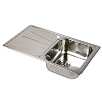 Square Stainless Steel Inset Sink Round Edged