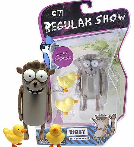 Poseable Rigby Figure With Baby Ducks