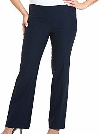 Rekucci Womens ``Ease In To Comfort`` Boot Leg Trouser (6,Navy)