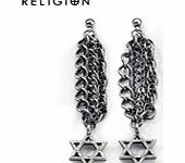 Multi Chain Silver Earrings By Religion