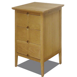 New England 3 Drawer Bedside Table