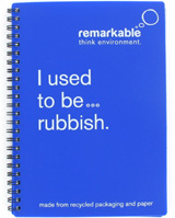Remarkable A5 Spiral Bound Notepad - recycled style for